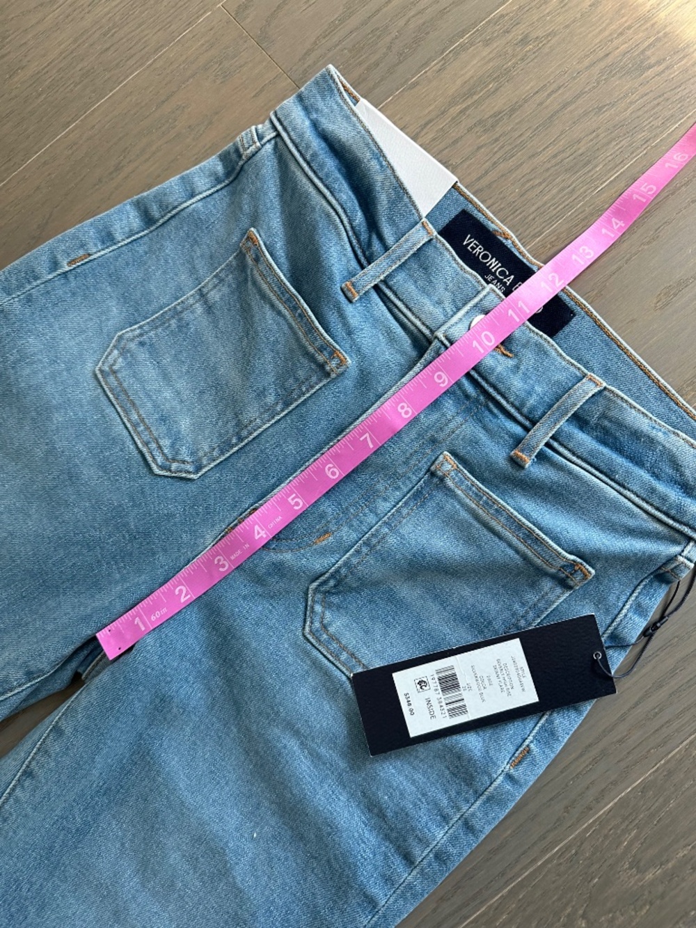 Veronica Beard BEVERLY Patch Pocket Skinny Flare Jeans Silverwood - With tags 25 - Picture 5 of 7